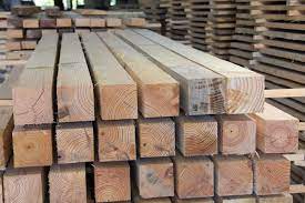 4x4 timber used as posts in a deck construction.