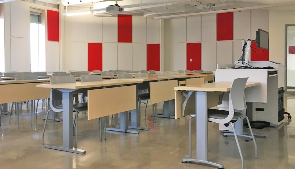 Acoustic Panels in a Classroom