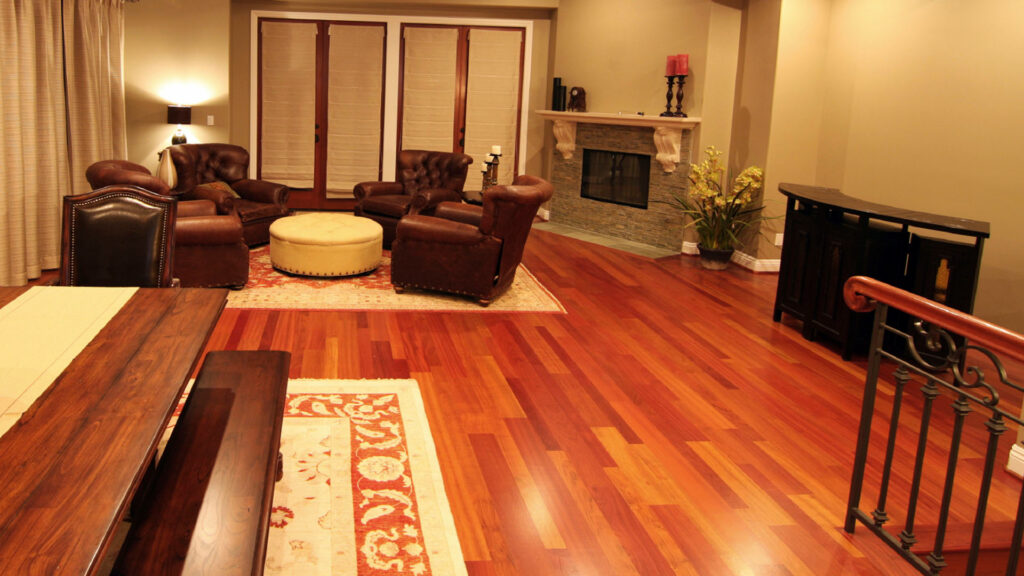 Cherry Parquet in a Modern Living Room