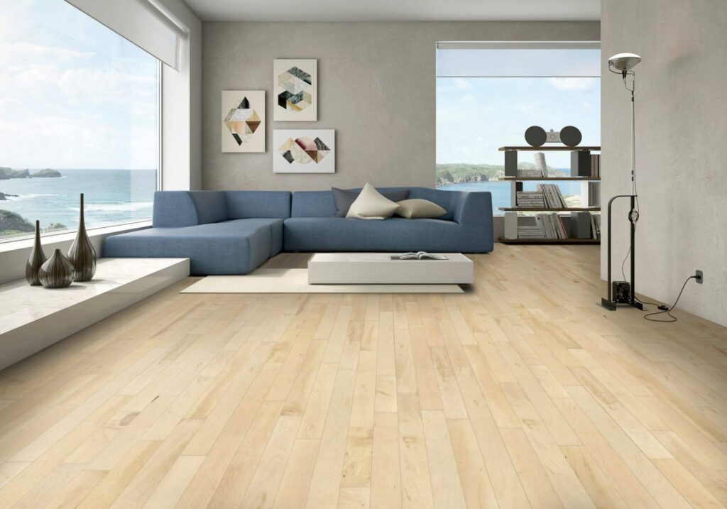 Elegant Living Room with Maple Parquet
