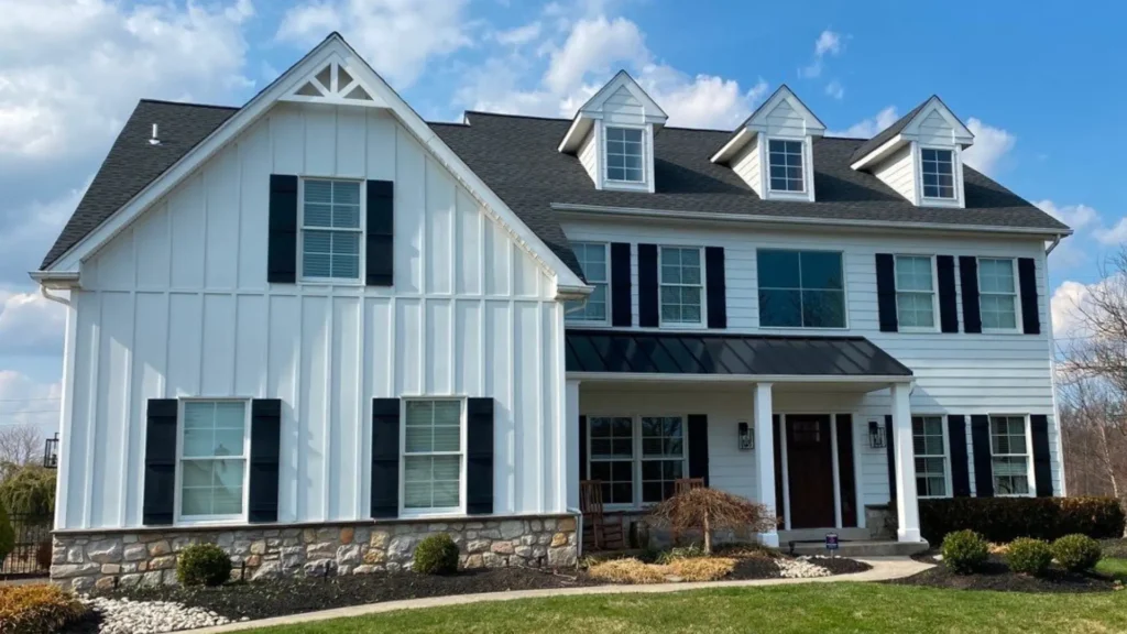 Exterior board and batten