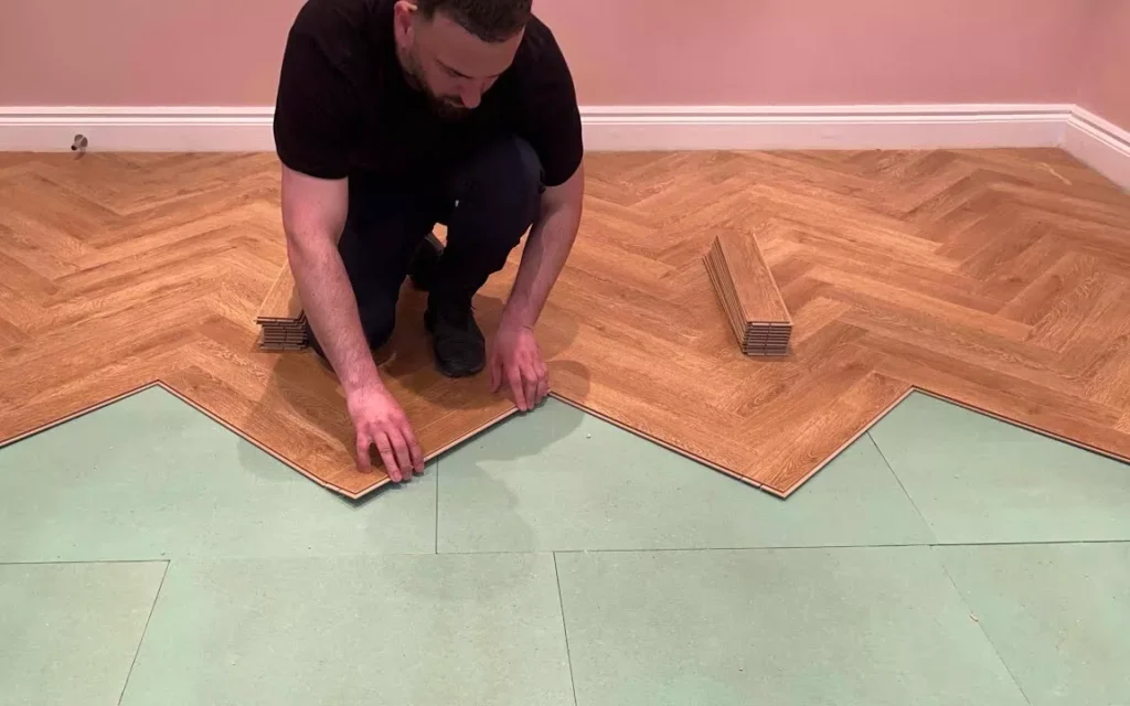 Herringbone Parquet Installation