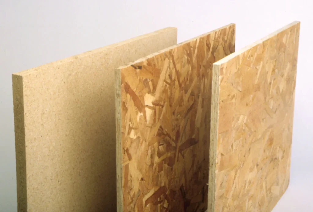 Laminated OSB sheets ready for installation
