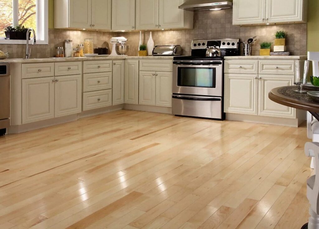 Maple Parquet in a Modern Kitchen