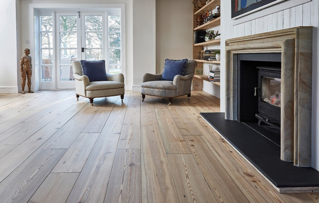 Pine Parquet in a Bedroom