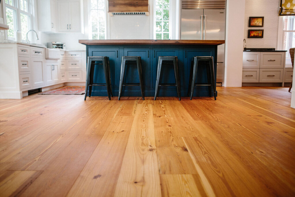 Pine Parquet in a Kitchen