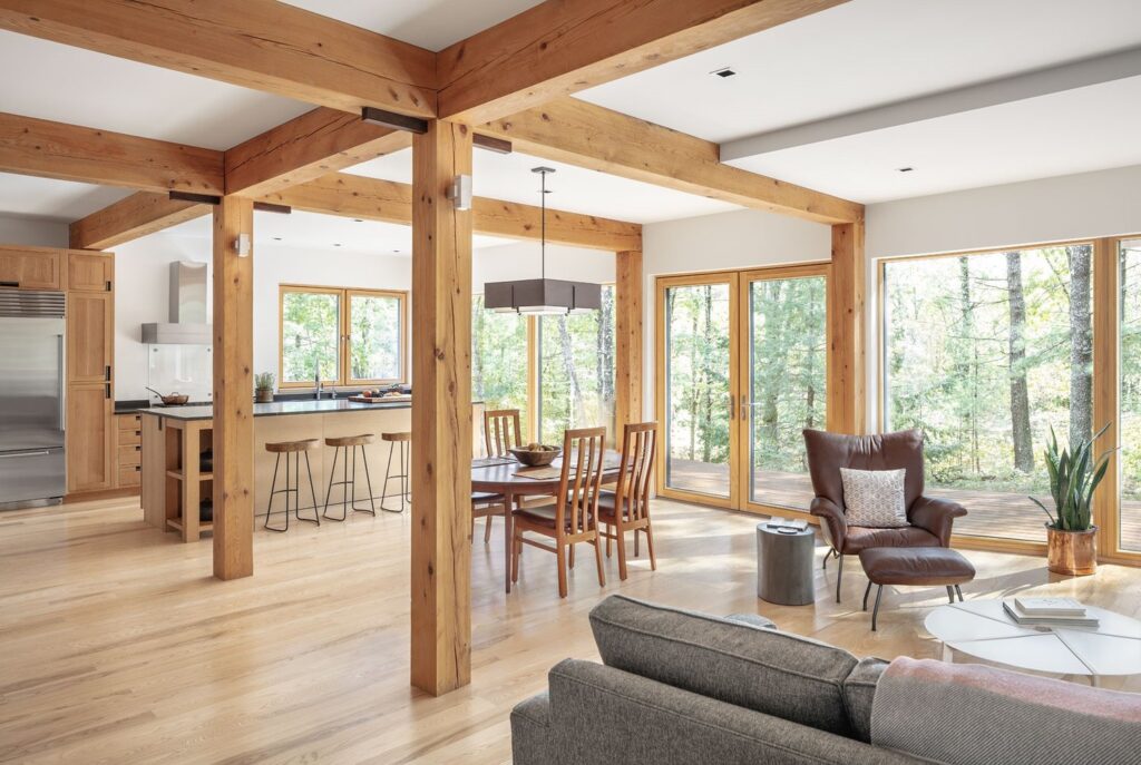 Timber Beams in a Modern Home