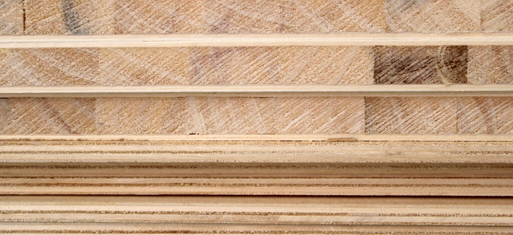 Veneered Plywood Close-Up