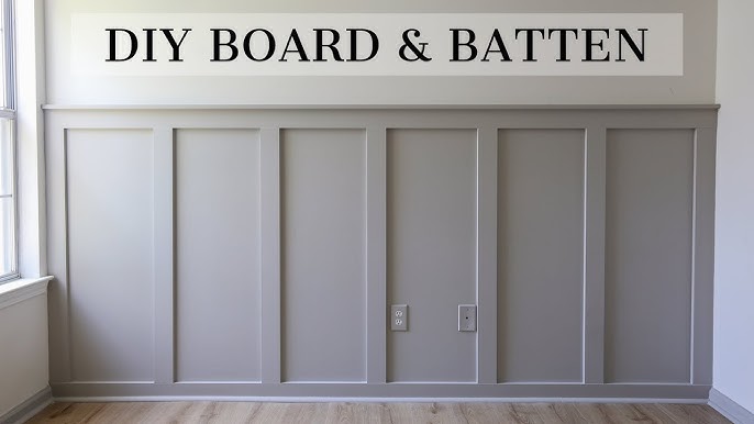 board and batten accent wall