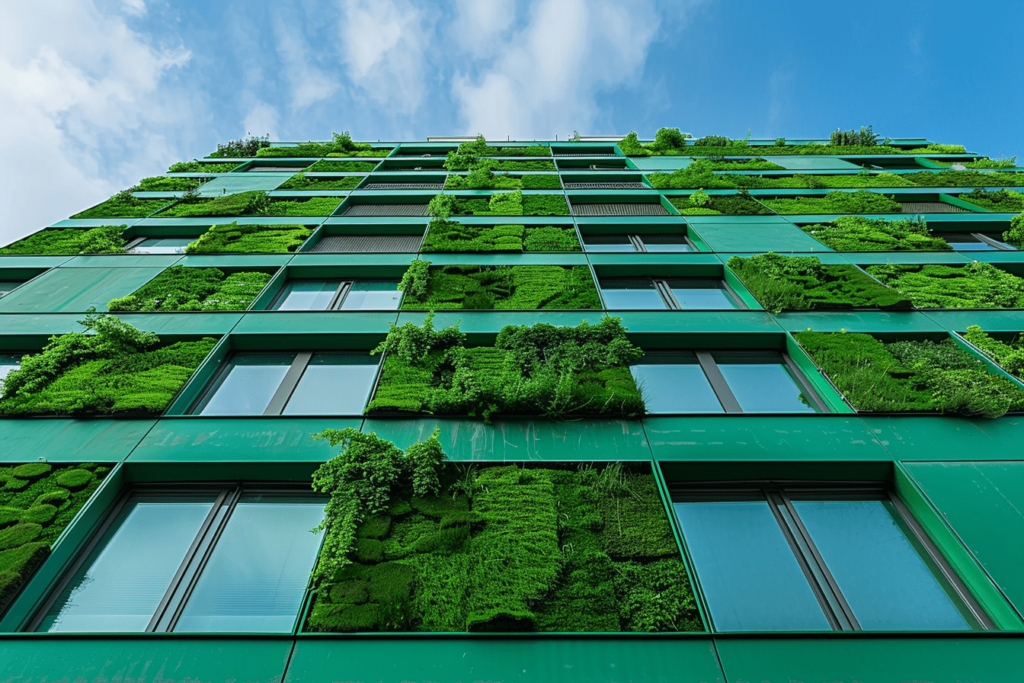 sustainable geometric panels in architecture