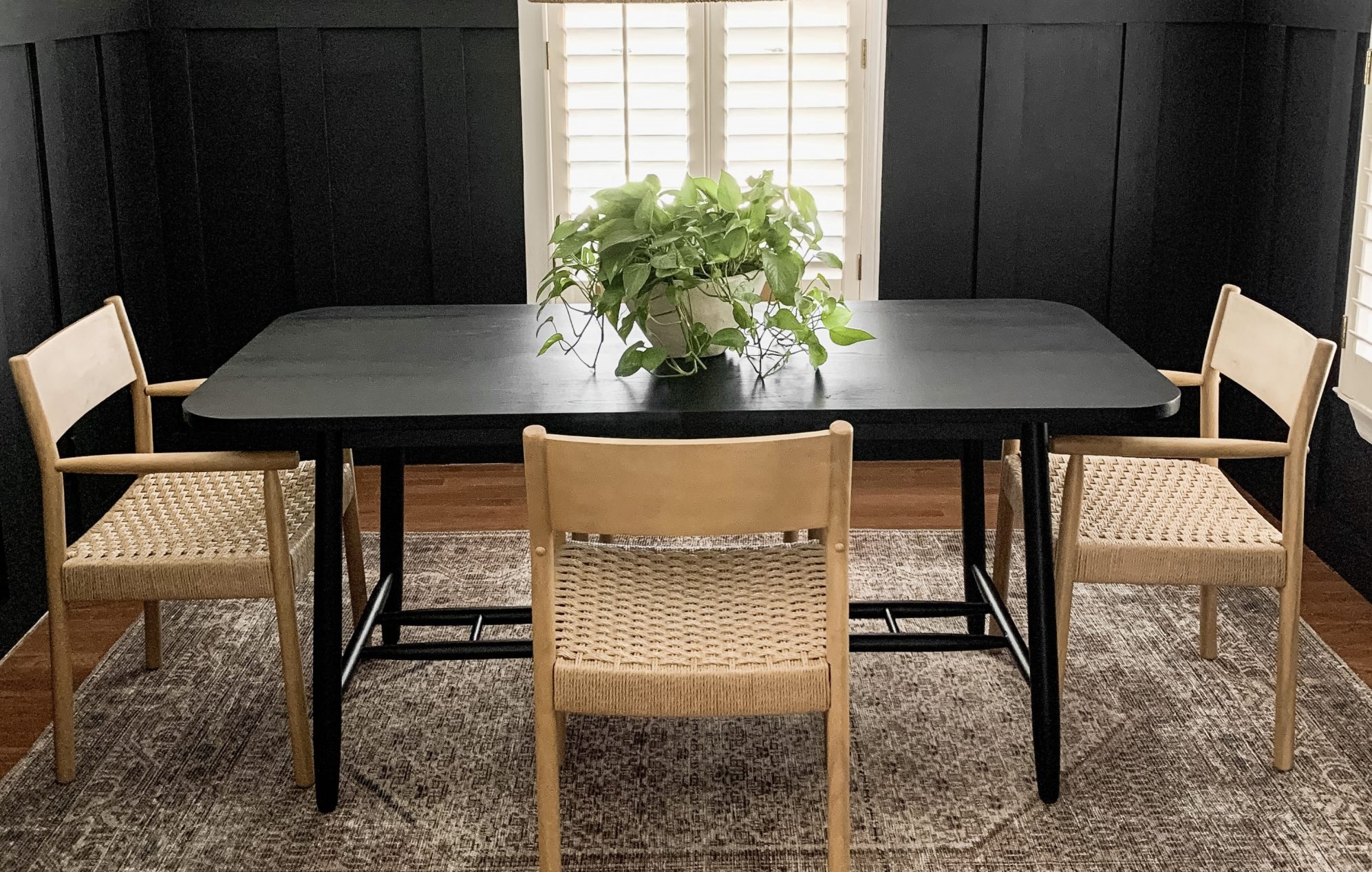 traditional dining room board and batten