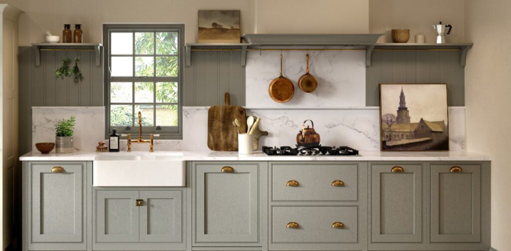 wood panels in kitchen
